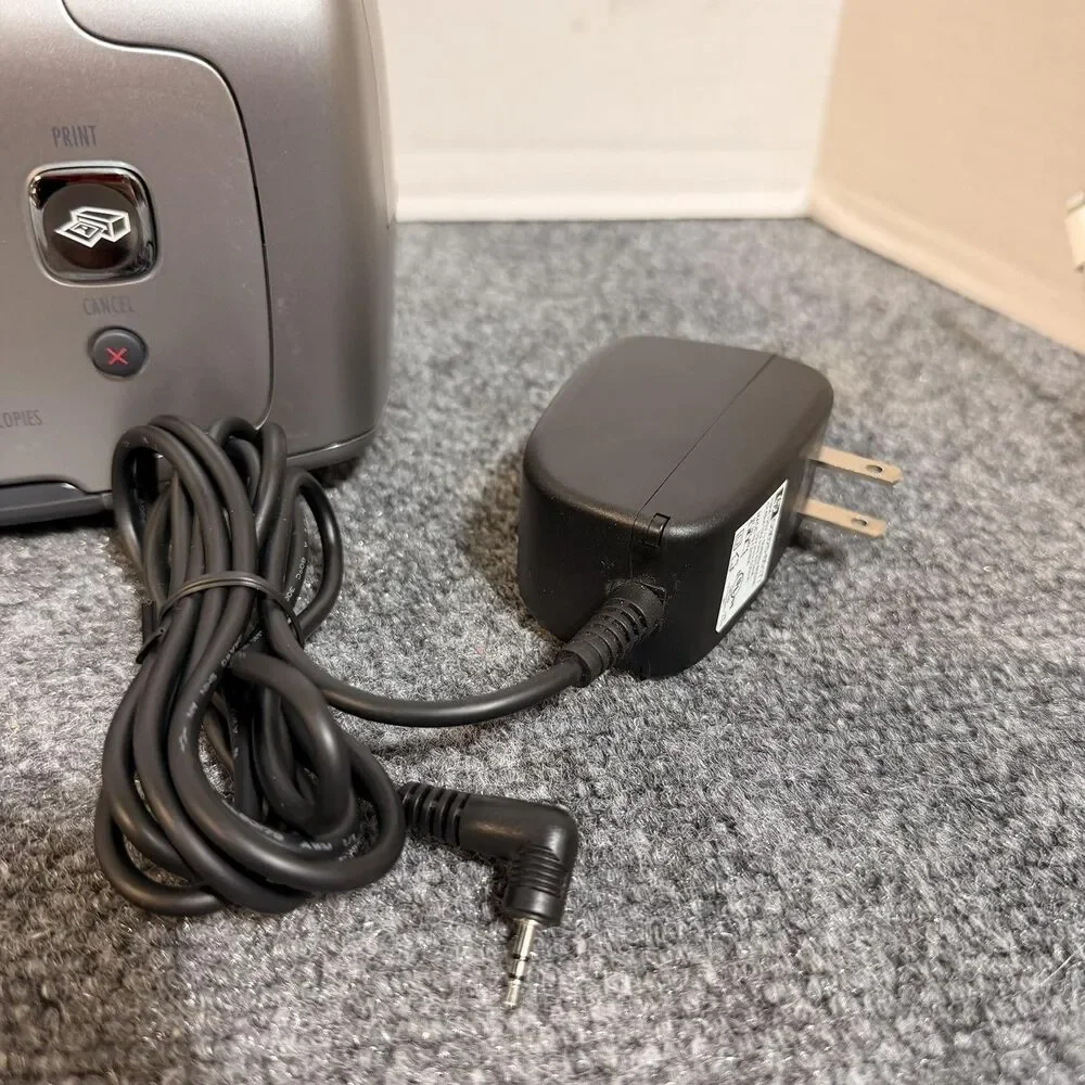 HP PhotoSmart 145 Digital Photo Printer Q3025A Inkjet Color AC Adapter Gray